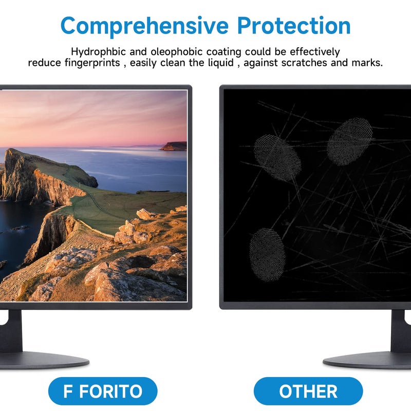 FFORITO F FORITO 2-Pack 24 inch Anti Glare Computer Screen Protector, Matte Computer Screen Cover Compatible with 24" Sceptre/HP/KOORUI/Dell/ViewSonic/BenQ/LG/SAMSUNG/ASUS Desktop with 16:9 Aspect Ratio - Image 4